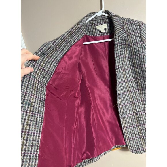 Appleseeds Blazer Tweed Jacket Waist Accent Elegant Preppy Academia Womens 6 - Picture 12 of 12